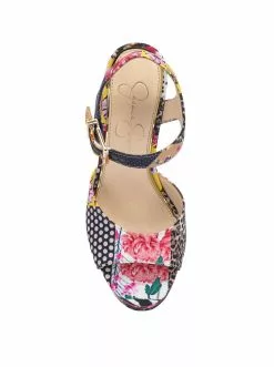 Camuto Tonnia Wedge Platform Sandal In Patchwork Multi