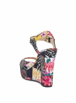 Camuto Tonnia Wedge Platform Sandal In Patchwork Multi