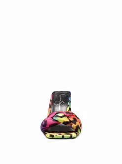 Camuto Shoes Sassia High Heel Slide In Rainbow Leopard
