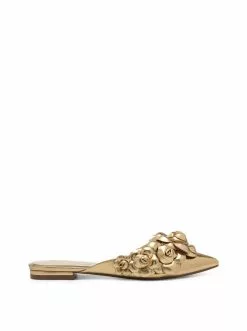 Camuto Shoes Cymia Flat Slide In Gold