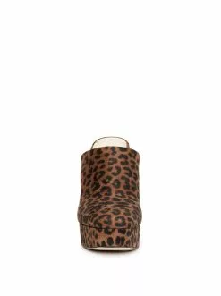 Camuto Denima Platform Slide In Leopard Shoes