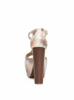 Camuto Shoes Dany T-Strap Platform Sandal In Neutral Tie-Dye