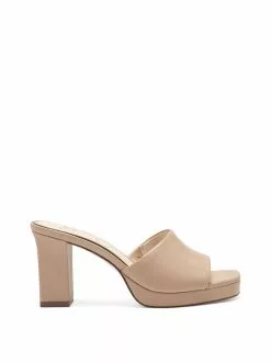 Camuto Elyzza High Heel Slide In Buff