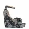 Camuto Tyssie Wedge Platform Sandal In Floral Denim