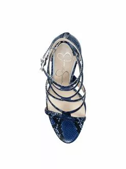Camuto Janya High Heel In Blue Snake