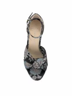 Camuto Tyssie Wedge Platform Sandal In Floral Denim