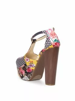 Camuto Dany T-Strap Platform Sandal In Patchwork Multi Shoes