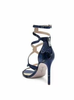 Camuto Janya High Heel In Blue Snake