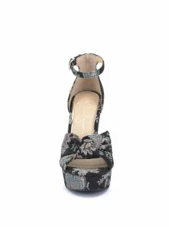 Camuto Tyssie Wedge Platform Sandal In Floral Denim