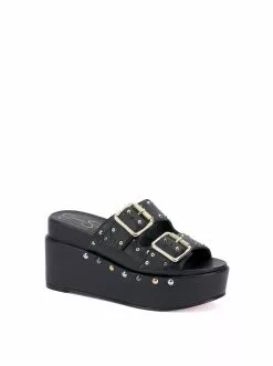 Camuto Cyriss Platform Wedge Sandal In Black