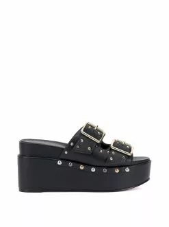 Camuto Cyriss Platform Wedge Sandal In Black