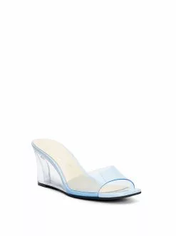 Camuto Shoes Merlote Wedge Slide In Blue