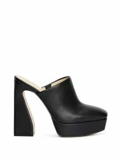 Camuto Shoes Denima Platform Slide In Black