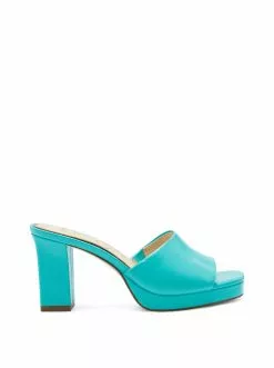 Camuto Elyzza High Heel Slide In Aqua Shoes