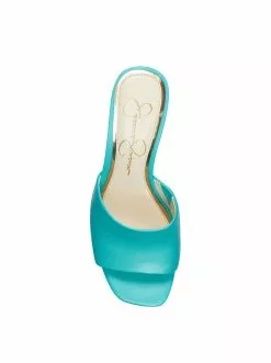 Camuto Elyzza High Heel Slide In Aqua Shoes