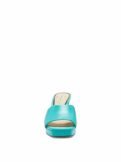 Camuto Elyzza High Heel Slide In Aqua Shoes
