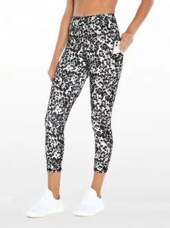 Rockfit Tummy Control Capri In Black Wild Cat