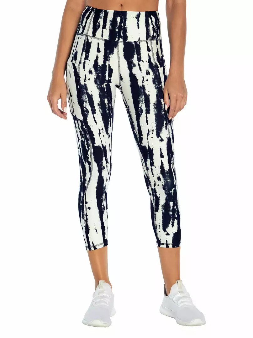 Rockfit Tummy Control Capri In White Cloudy Tie Dye 1 Rockfit Tummy Control Capri In White Cloudy Tie Dye