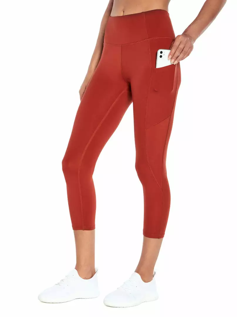 Rockfit Clothing Tummy Control Solid Capri In Burnt Henna 2 Rockfit Clothing Tummy Control Solid Capri In Burnt Henna
