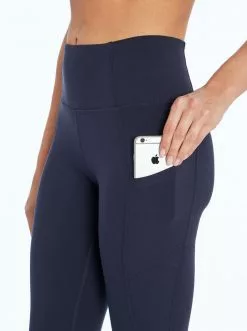 Rockfit Tummy Control Solid Ankle Legging In Midnight Blue