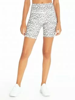 Rockfit Tummy Control Bermuda In Silver Filigree Painted Leopard Bermudas