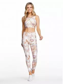 Rockfit Tummy Control Ankle Legging In Ballet Slipper Paisley Dream