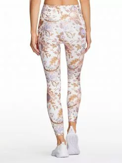 Rockfit Tummy Control Ankle Legging In Ballet Slipper Paisley Dream