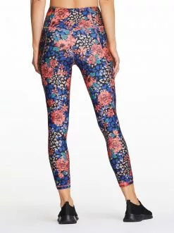 Rockfit Tummy Control Capri In Living Coral Boho Mix