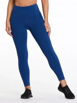 Rockfit Clothing Tummy Control Ankle Legging In Estate Blue