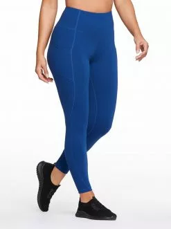 Rockfit Clothing Tummy Control Ankle Legging In Estate Blue