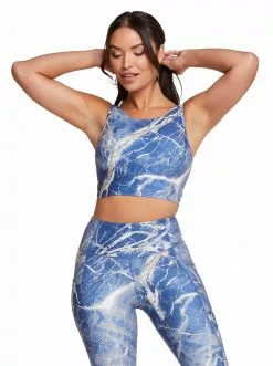 Rockfit Isabelle Long Bra In Heather Marble Dusk Active