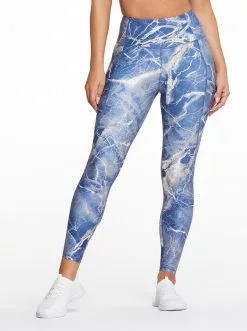 Rockfit Clothing Tummy Control Ankle Legging In Heather Marble Dusk