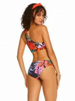 Amerex Island Paradise One Shoulder Top In Mood Multi