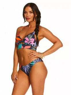 Amerex Island Paradise Twist Front Cami In Mood Multi