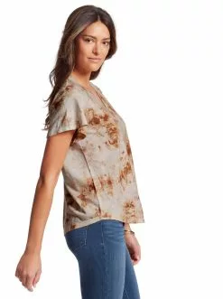 OJG Carly Tee In Golden Ochre Tie Dye