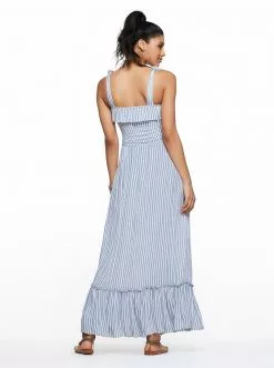 OJG Madilyn Dress In Blue Stripe