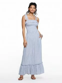 OJG Madilyn Dress In Blue Stripe