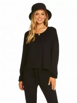Rockfit Sage Top In Black Loungewear