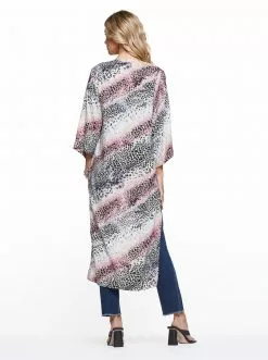 OJG Clothing Gwendelin Duster In Marble Cheetah