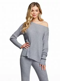 OJG Arlette Sweater In Light Heather Grey Clothing