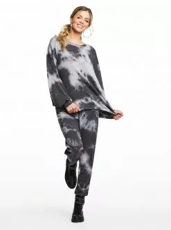 OJG Riya Tie Dye Pant In Black Tie Dye