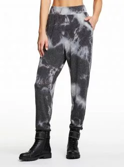 OJG Riya Tie Dye Pant In Black Tie Dye