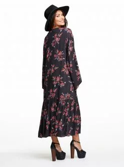 OJG Leilani Tiered Kimono In Floral Spray Clothing