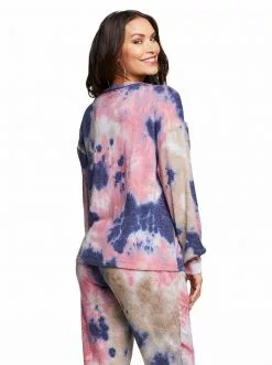 OJG Rainey Tie Dye Top In Multi Tie Dye