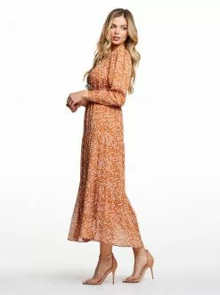 OJG Rylie Dress In Watercolor Ripple Clothing