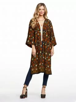 OJG Dee Kimono In Scripted Floral