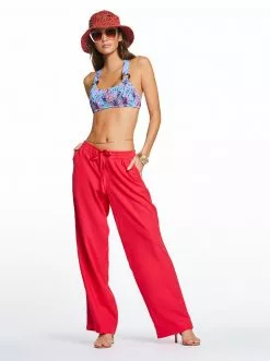 OJG Clothing Nara Beach Pant In Rose Red