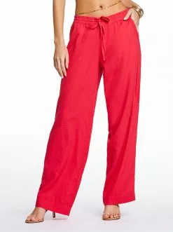 OJG Clothing Nara Beach Pant In Rose Red