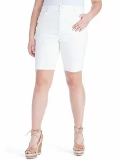 OJG Adored Slim Bermuda In White