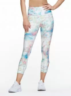 Rockfit Aiden Capri In Ice Green Tie-Dye